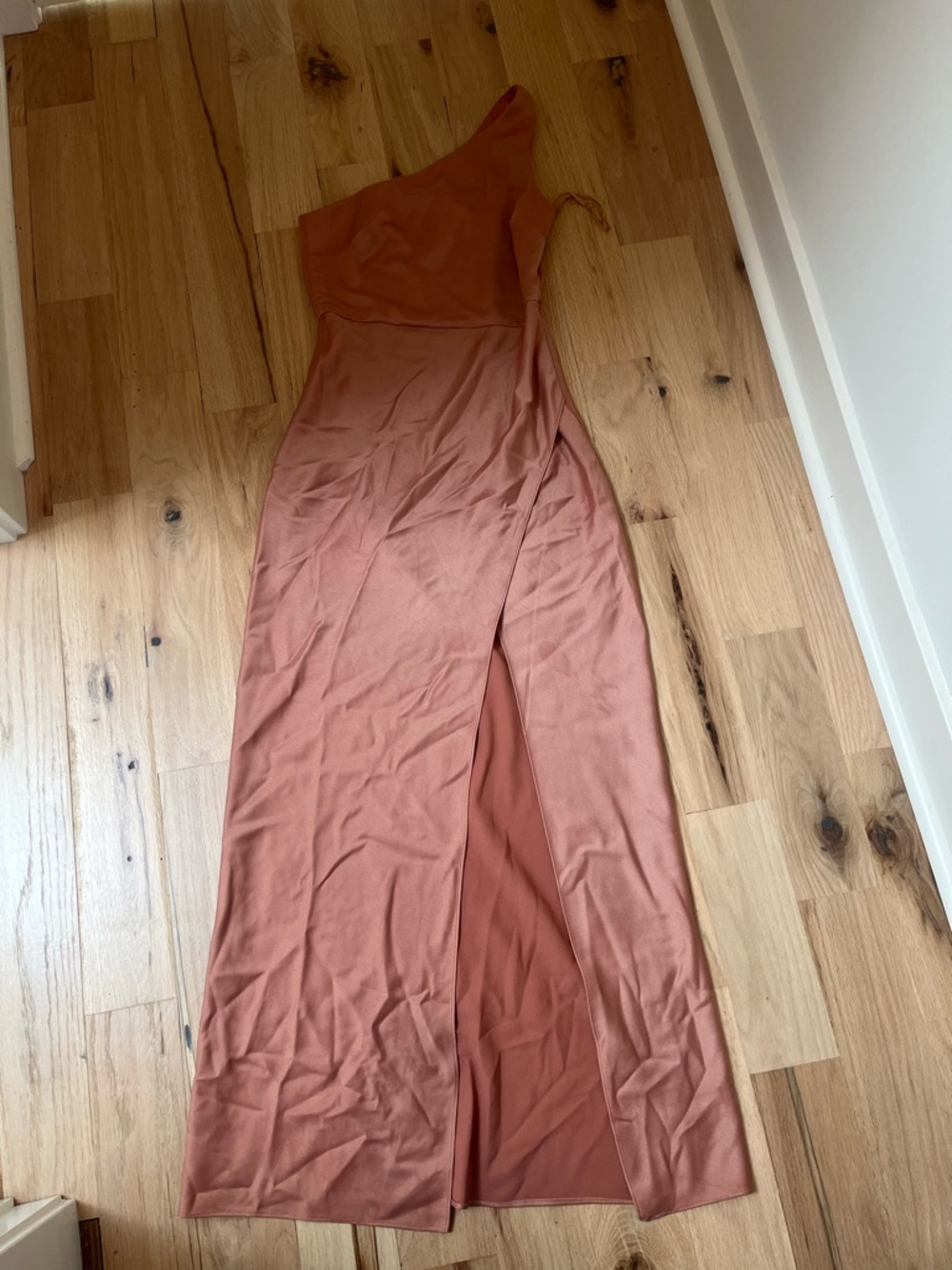 BHLDN One-Shoulder Maxi Dress in Rosewood